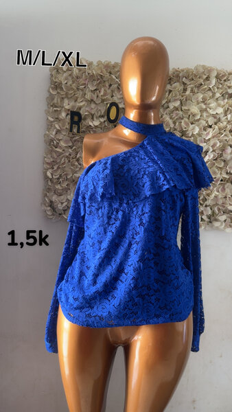 Blouse Asymétrique Bleue