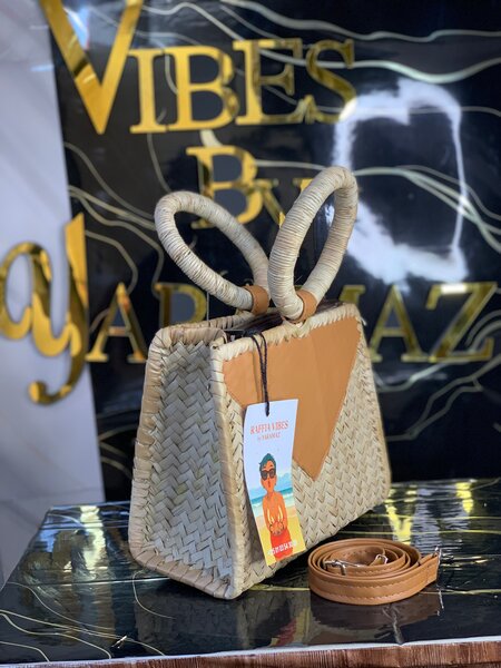 Sac en osier avec anses doubles