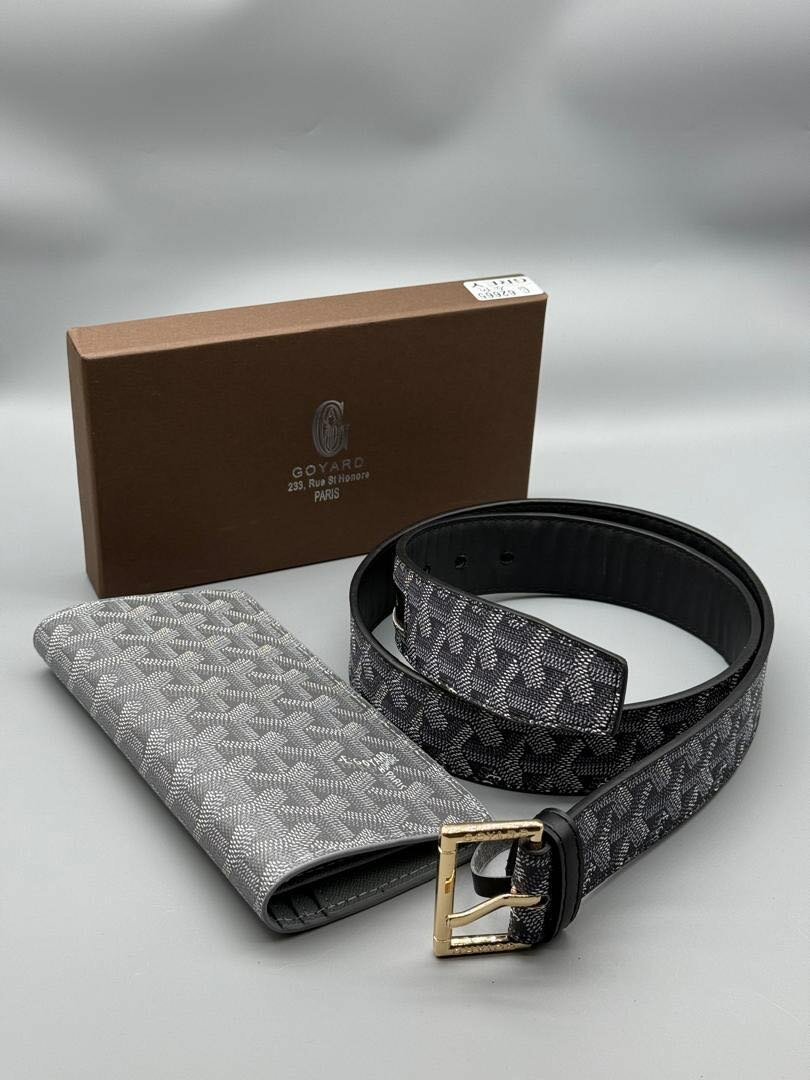 Goyard wallet and belt