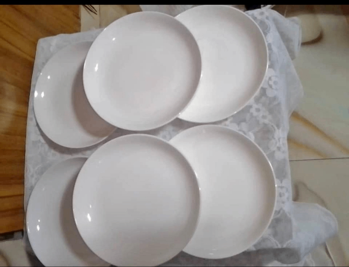 6 Assiettes en porcelaine