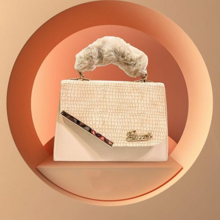 Girl's Crossbody Bag With Fur Handle