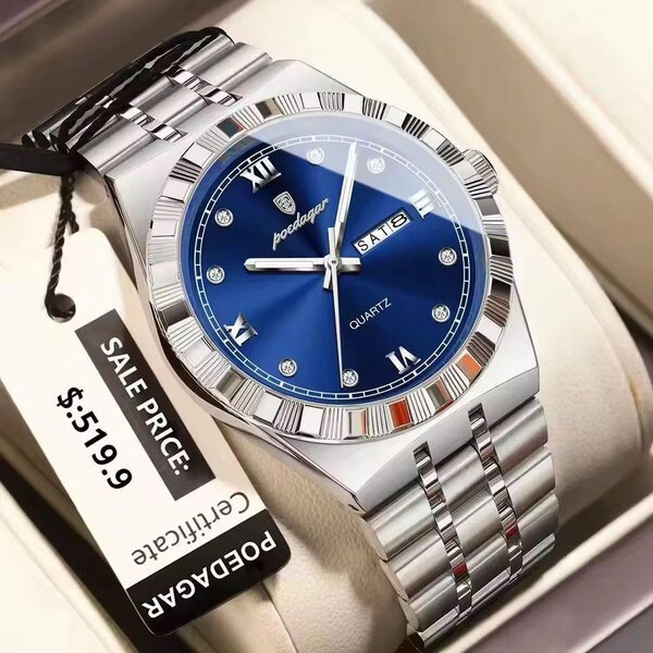 Montre Quartz Luxe Acier