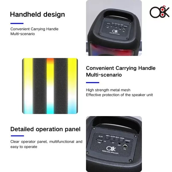 Enceinte Lumineuse LED Portative