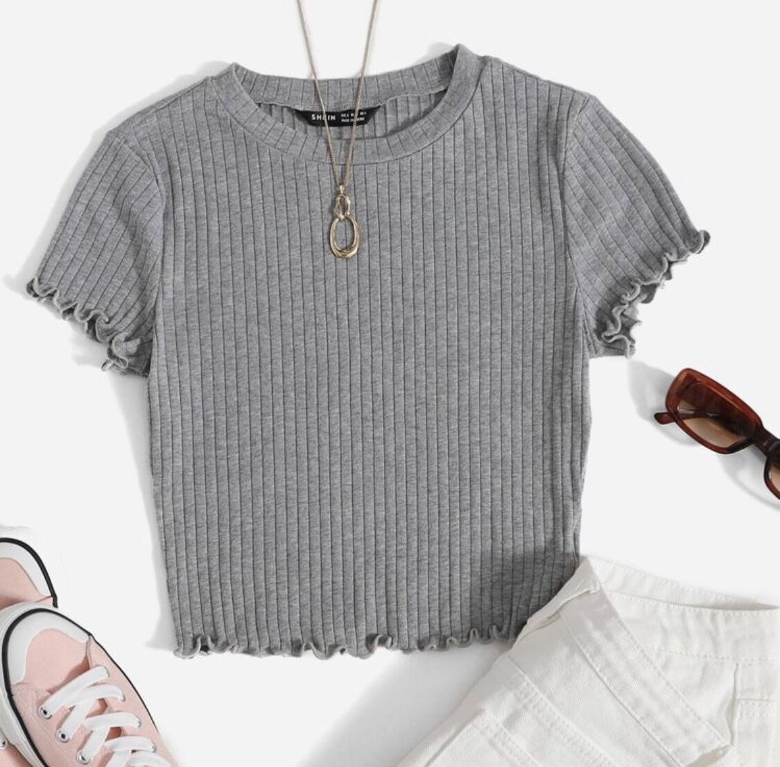 T-shirts côtelés femmes