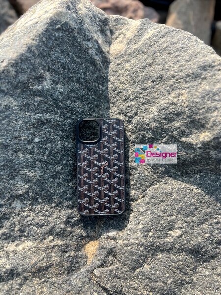 Black goyard iPhone cases