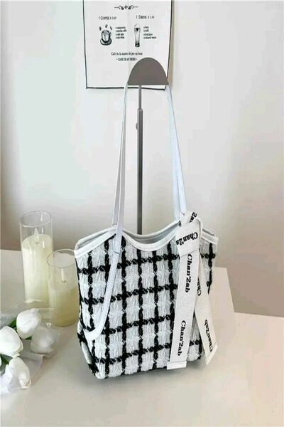 Sac à main en tweed élégant