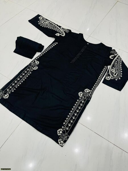 2pc Linen Embroidery suit