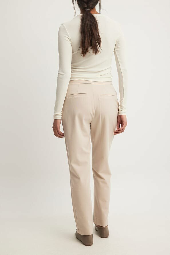 Beige Suit Pants