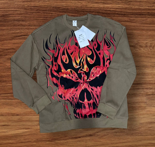 sweatshirt khaki fire