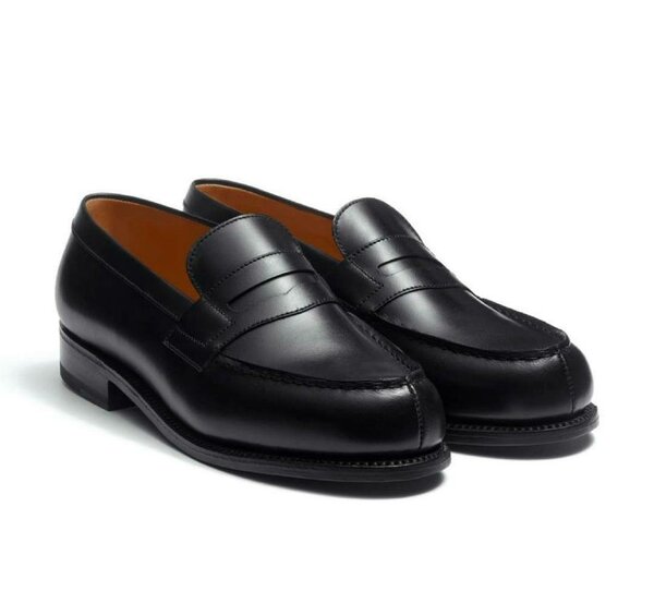 Mocassins en cuir noir