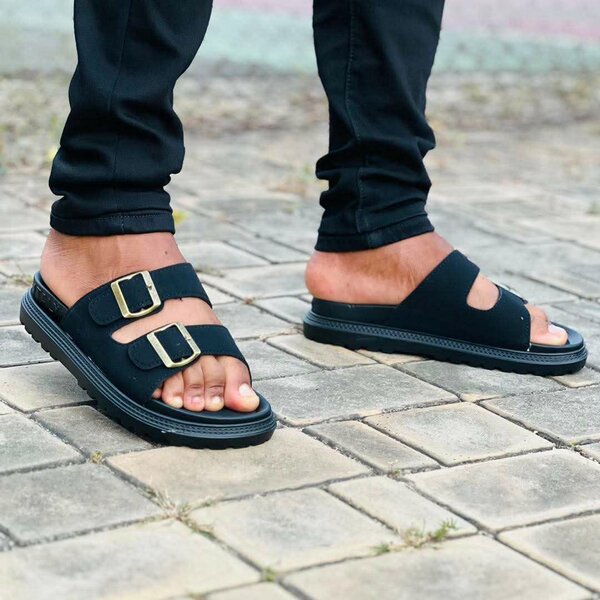 Sandales à boucles homme