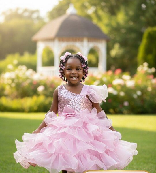 Robe princesse rose enfant