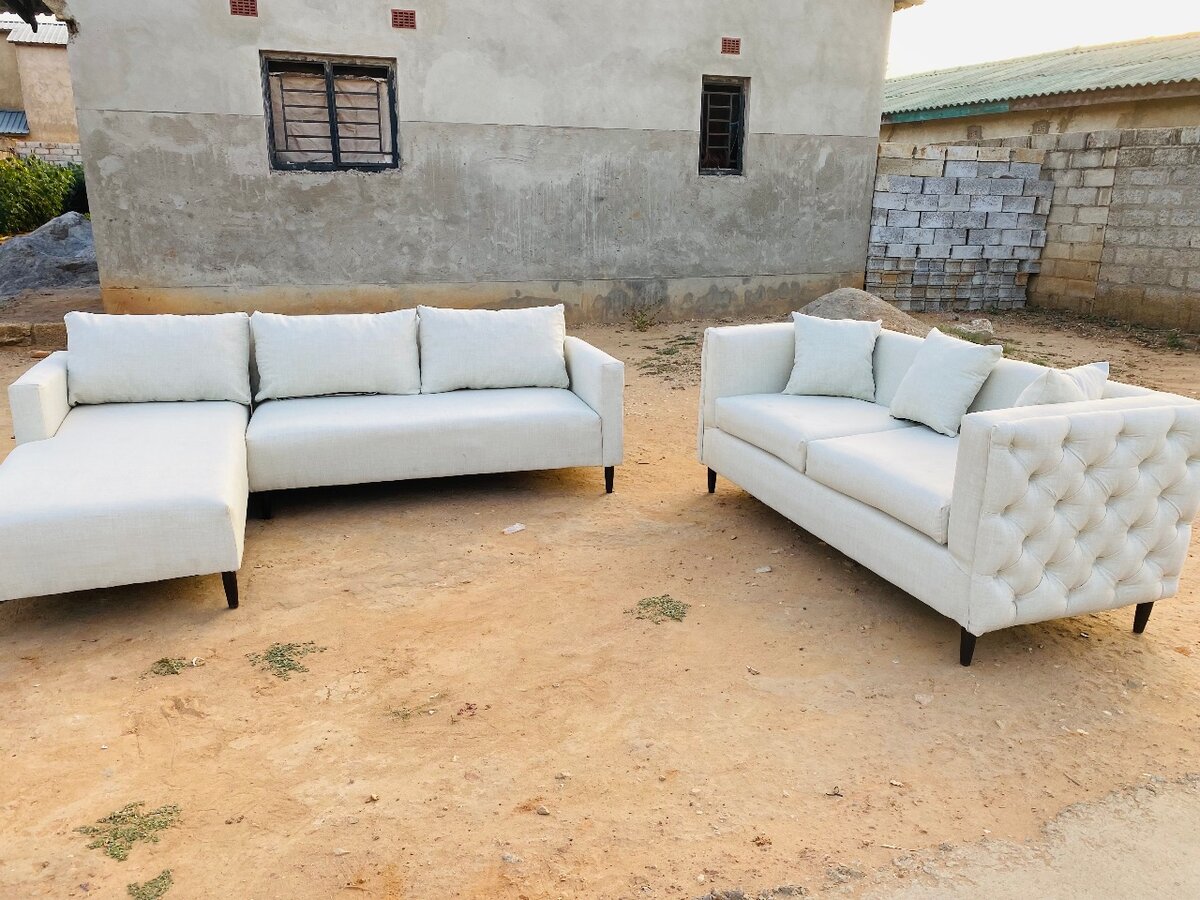 L shape plus 3 seater