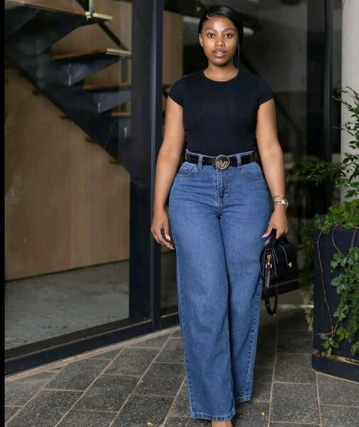 Jeans larges tendance femme