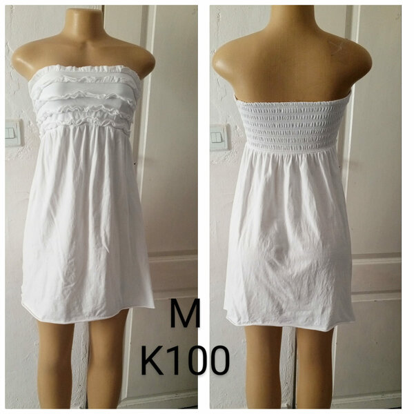 Women's Sleeveless sundress white, size M