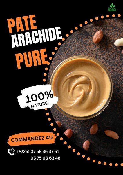 Pure pâte d'arachide du nord pour une bonne sauce