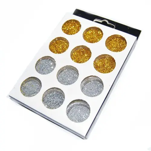 Paillettes dorées et argentées