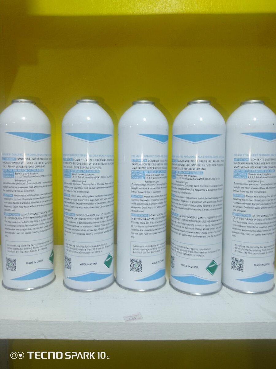 R134a Air condition and Fridge gas