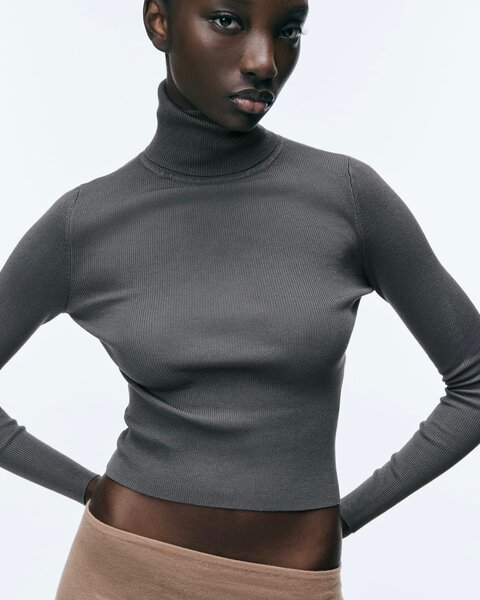 Водолазка ZARA в рубчик новая, S-M