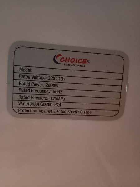 Electric water heater geezer