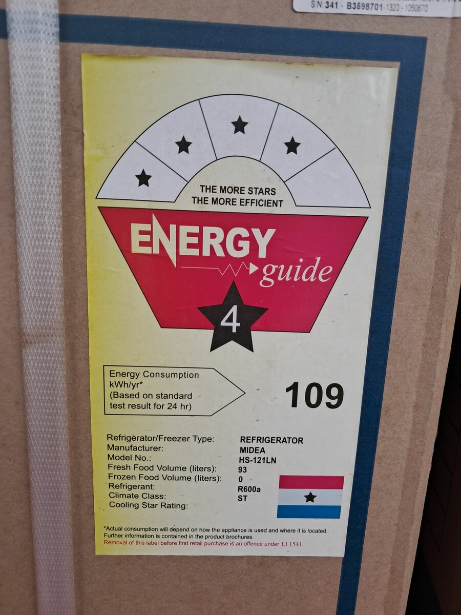 Midea table top fridge 93 litres