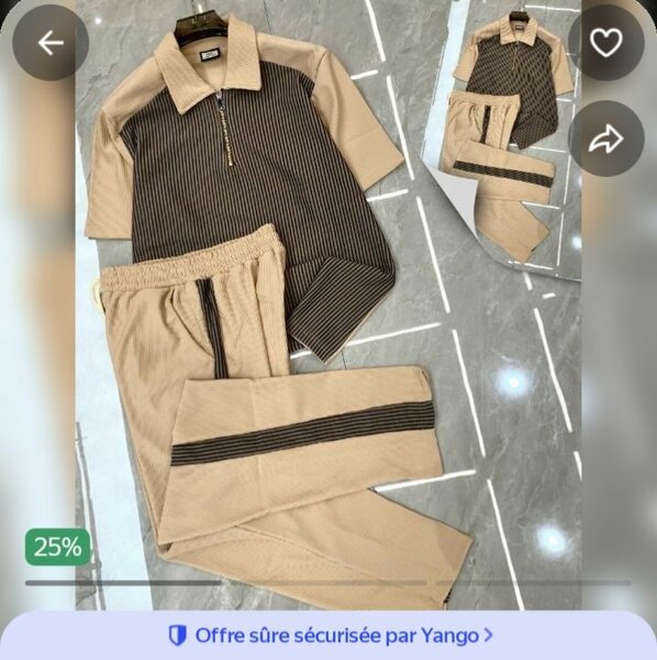 Ensemble survêtement rayé homme