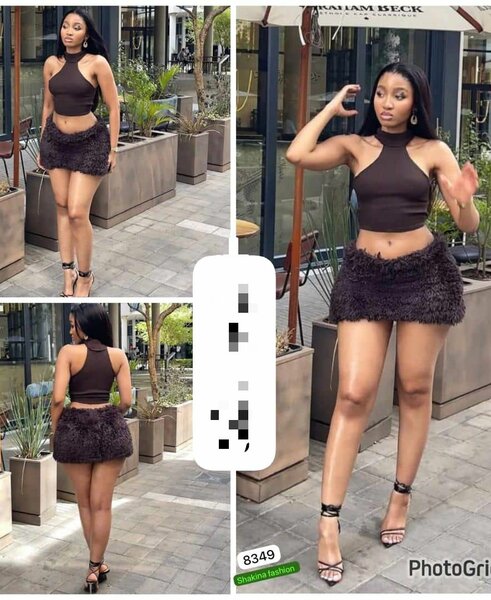 Mini-jupe en fausse fourrure