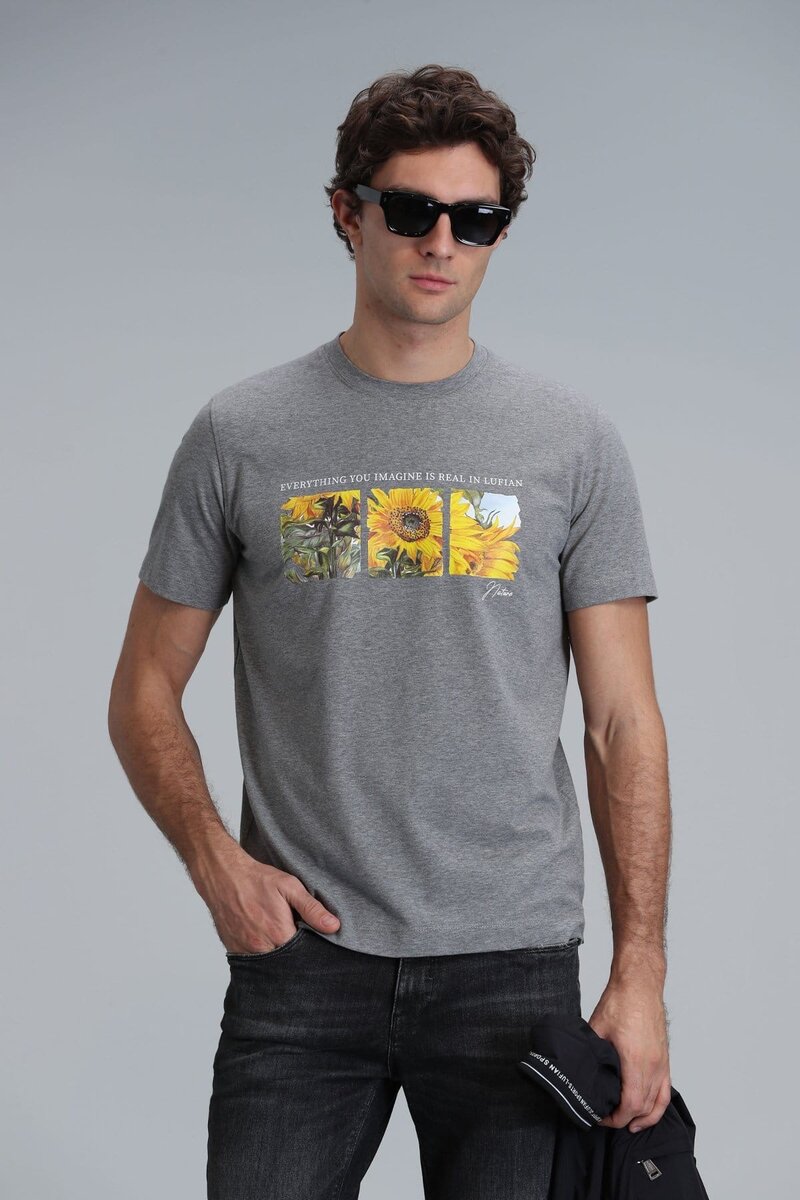 T-shirt homme imprimé floral