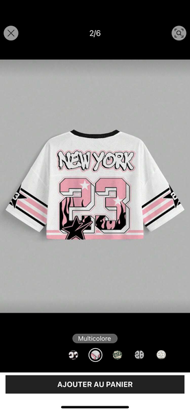 Maillot Jersey Crop Femme