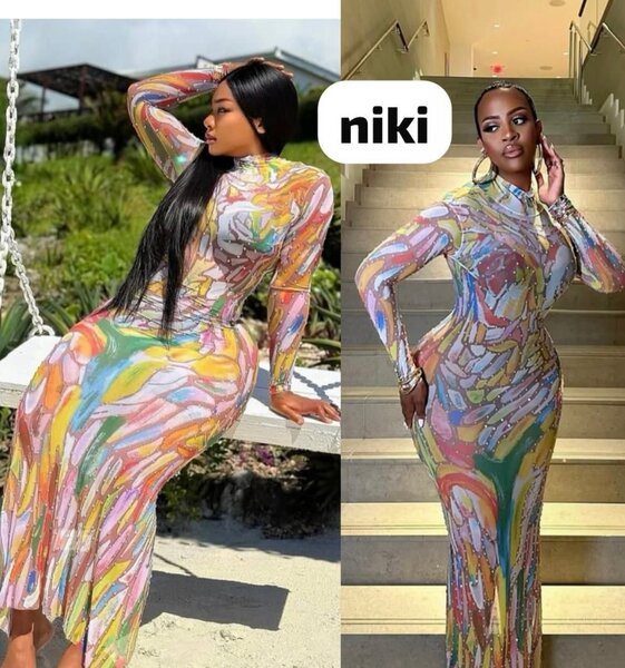 Robe Maxi Imprimée Colorée