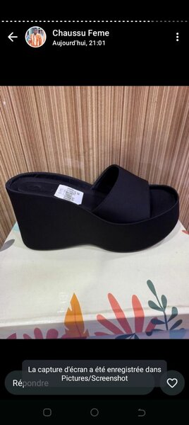 Sandales Compensées Noires