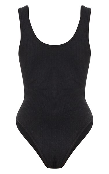 Pretty Little Thing Light Weight Scoop Neck Rib Bodysuit