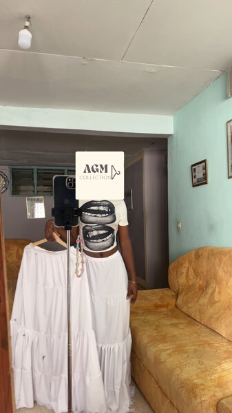 Jupe longue élégante blanche