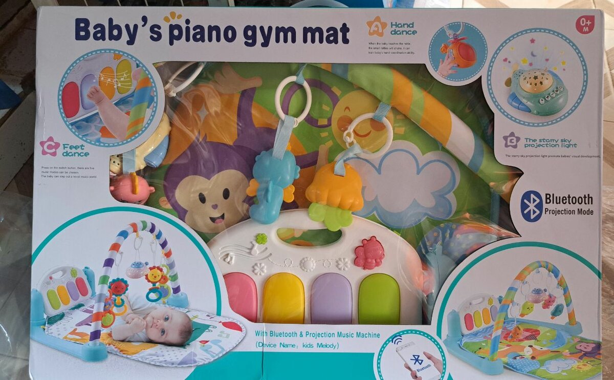 Baby piano gym activity mat