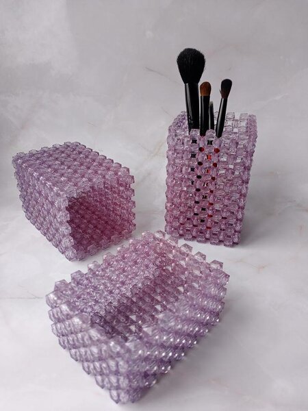 Porte-pinceaux élégants perlés
