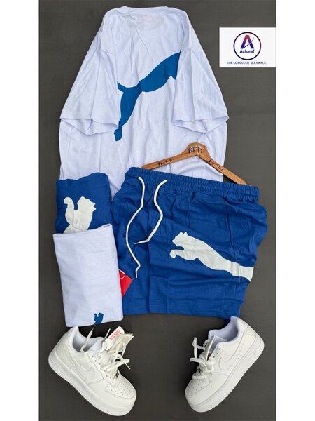 Ensemble sportif bleu pour hommes