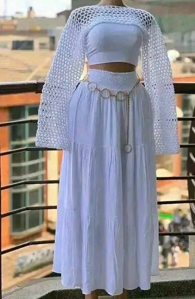 Ensemble d'été bohème blanc