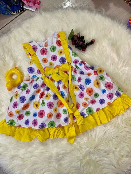 Robe Fille Colorée à Fleurs