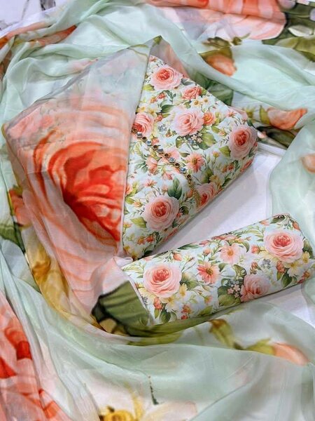Printed lawn suit