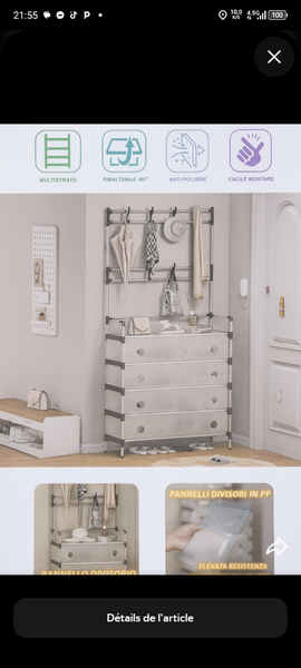 Étagère à chaussures multifonction