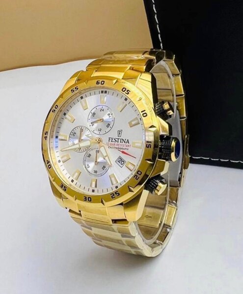 Montre Festina Chronographe Dorée