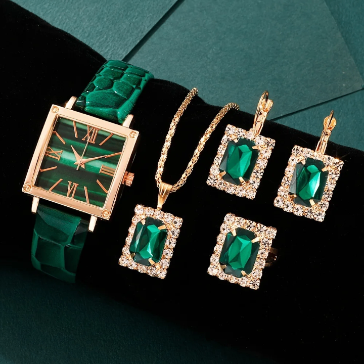 Ensemble montre et bijoux élégants