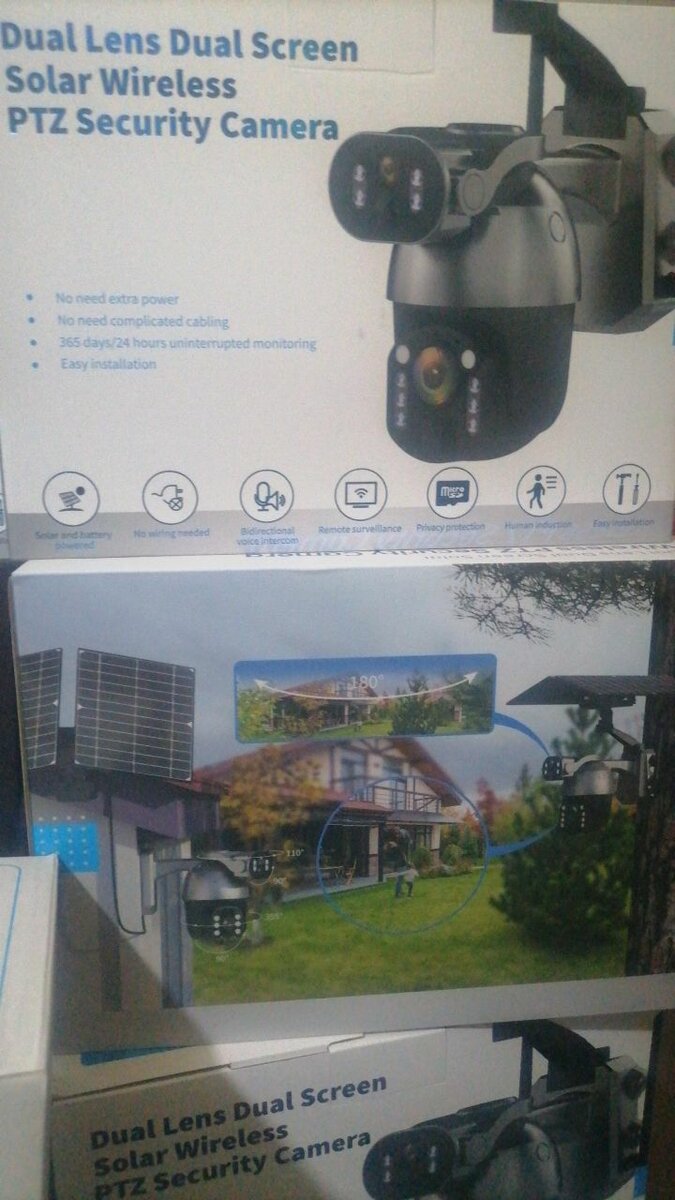 Dual Lens Ptz and Dual panel solar system camera