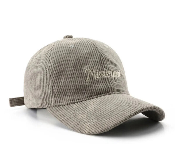 Casquette en velours côtelé