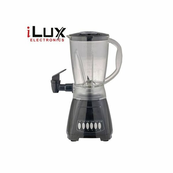 Ilux Blender Avec Distributeur De Jus LX-2827D - 2 En 1 - 4 Vitesses + Pulse - 300W - Noir