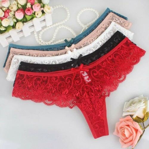15 Pieces Of Ladies cotton Lace Panties Set- Multicolour