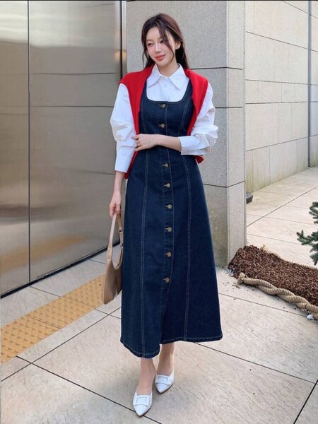 ROBE EN JEANS bras mince