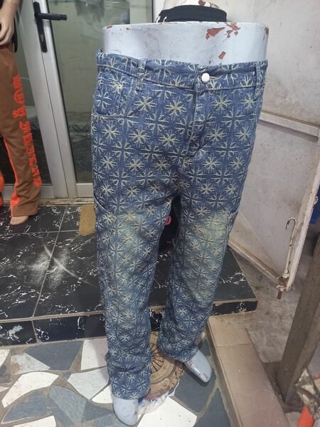 Jean vintage motif étoilé