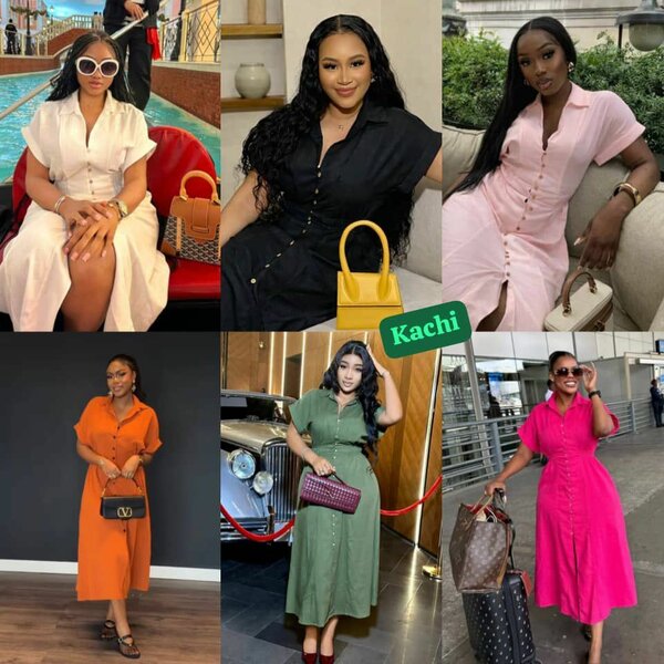 Robe chemise élégante femme