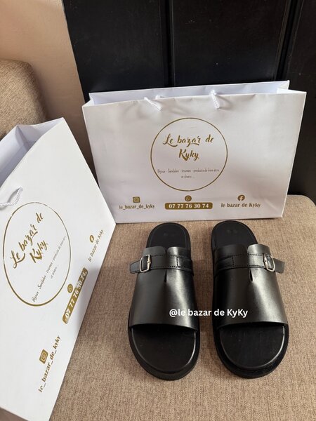 Sandales en cuir homme